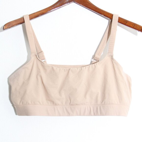 SKIMS Fits Everybody Scoop Neck Bralette Micha Clay Nude Beige Size 3X - Picture 2 of 12